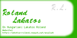 roland lakatos business card